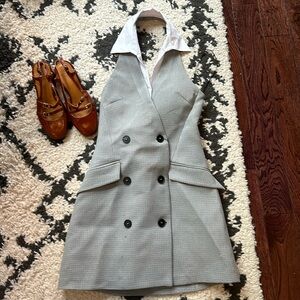 Zara New Woman Combined Halter Dress